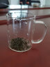 全度（Quandu）玻璃杯子家用耐高温牛奶杯绿茶杯咖啡杯简约带把办公室水杯泡茶杯 单只透明把手款 实拍图