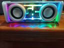德顺（DESHUN）蓝牙音箱超重低音炮音响小钢炮迷你便携式双喇叭透明炫彩发光律动桌面户外TWS互连 皓月白丨蓝牙炫彩版+TWS互联 实拍图