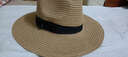 慕衣宾士草帽男女夏天旅游度假帽子男潮宽沿沙滩帽防晒男士太阳帽遮阳礼帽 浅咖啡 实拍图