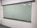 惠鑫钢化玻璃白板超白哑光投影磁性办公写字板家庭移动会议展板教学手写板培训儿童画板磁吸玻璃净白板 120*240CM 实拍图
