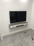 完美木匠 实木壁挂电视柜简约现代悬挂墙上机顶盒置物小户型卧室客厅悬空 灰色白门1.4米电视柜 实拍图
