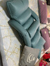 Lazy Diary 懒人沙发多档调节单人沙发椅折叠床上沙发靠背椅飘窗椅阳台沙发 轻奢绿(扶手科技布乳胶款) 实拍图