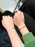 禾昔（HEXI）三生有幸情侣手链一对高级感S925银学生手绳送男女友生日七夕礼物 三生有杏情侣款一对 实拍图