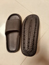 卡帝乐鳄鱼拖鞋男居家凉拖鞋一字拖洗澡浴室拖鞋子 男 0832 黑色 40-41 实拍图