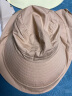 Siggi帽子女夏潮遮阳帽户外防紫外线大荷叶边大沿防晒帽太阳帽渔夫帽 卡其色（可扎马尾） 约57.5CM（含防风绳） 晒单实拍图
