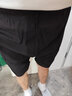 啄木鸟两件装运动短裤男夏季五分裤子男爸爸休闲短裤宽松大码沙滩中裤 108黑色+108灰色（两件装） 6XL 实拍图
