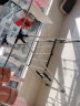 欧润哲 晾衣架不锈钢翼型落地被子宝宝衣服室内阳台晒衣杆翼展120cm黑色 实拍图