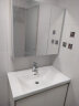 恒洁（HEGII）浴室柜 奶油风洗脸盆美妆柜组合陶瓷一体盆BC6189-080(智能)(S) 晒单实拍图