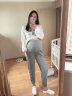 喜孕娇服饰（Xi Jiao Pregnanay Clothing）孕妇裤子春秋款外穿束脚休闲裤秋季大码宽松运动裤女孕妇装秋装 脚口束脚款-灰色【春秋】 XXL 实拍图