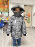 迪士尼儿童羽绒服男童中长款连帽冬季新款6-15岁中大童加厚过年衣服外套 灰色 130 实拍图