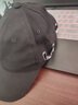 罗维利特帽子男夏天鸭舌帽女情侣百搭遮阳棒球帽情侣款男女通用 穿带款-黑色白字 均码 54-60 实拍图