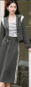 朵以（Duoyi）2024春季新款短款拉链卫衣外套半身卫裙美式复古休闲运动风套装女 梨花灰 M 晒单实拍图