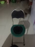 海澳德坐便椅孕妇老人坐便器可折叠防滑厕所凳加固移动马桶大便椅子浴室 折叠加粗黑色靠背椅+坐垫+盖板桶 实拍图