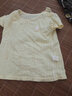 雅婴世族（YAYINGSHIZU）宝宝单件上衣纯棉新生婴儿短袖T恤儿童夏装男无骨内衣夏季薄款女 1316柠檬+纯黄【肩扣短袖上衣】 100码 建议高85-95/30斤内 实拍图