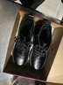 井迈【牛皮】马丁靴男中帮英伦秋冬款增高黑色高帮皮鞋机车工装短靴子 黑色中帮拉链【加绒款】 43 码（=运动鞋44） 实拍图