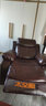 太空舱头等太空舱沙发椅单人真皮电动可躺按摩椅懒人科技布美甲美睫客厅 红棕色头层真皮 电动坐躺+手动摇转+震动按摩 实拍图