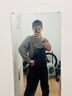 马登工装美式复古情侣甲板背带裤水洗丹宁直筒阔腿牛仔裤休闲长裤男潮 牛仔蓝 M 实拍图