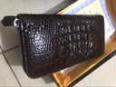 尊爵狼鳄鱼皮钱包男长款真皮手拿包个性皮包休闲商务泰国鳄鱼皮手包潮父亲节礼物 棕色头骨 实拍图