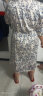 尚都比拉夏季国风新中式青花瓷印花七分袖收腰显瘦连衣裙 白底蓝花 XL  晒单实拍图