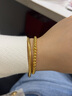 周六福古法黄金手链两世欢手链手串生日礼物计价A198922约11.83g16cm 实拍图