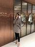ZXEGI高端女装外套2025年新款100%羊毛双面毛呢大衣女中长款小个子显瘦 奶燕麦 S 实拍图