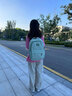 回力双肩包休闲简约女生大学生初中生高颜值小清新高中大容量书包 绿色【带冲天鸭挂件】 实拍图