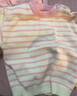 嘟嘟家宝宝条纹毛衣冬装儿童保暖上衣婴儿衣服女童冬季衣服 艳粉白条纹 实拍图