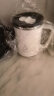 彩致（CAIZHI）304不锈钢马克杯带盖 双层防烫大容量咖啡杯学生水杯白色 CZ6649 实拍图