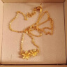 六福珠宝 足金栀子花黄金项链女款套链含吊坠 计价 GMGTBN0009A 约4.43克 实拍图