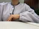 MUJI女式 抓绒 开衫 家居服 睡衣上衣单件外套 FD1IVC3A 薰衣草色 M（160/84A） 实拍图