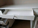 办公桌工作台现代简约电脑桌台式带锁带抽屉家用学生卧室小书桌 暖白色办公桌(80*50*75) 自行安装 实拍图