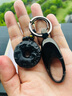 高档汽车钥匙扣男女士腰挂十二生肖平安扣钥匙圈挂件创意生日礼物 天然黑曜石【生肖虎】 实拍图