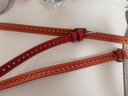 头层派皮带女真皮头层纯牛皮夏季时尚百搭免打孔腰带女细窄款装饰情人节 红色带身宽2.4cm 110cm 体重125-135/裤码32-33 实拍图