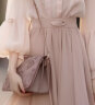 拉夏贝尔（La Chapelle）女装套装春秋季2023年新款小香风洋气时尚气质衬衫粉色长裙两件套 藕色 S 晒单实拍图