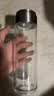 希诺（heenoor）玻璃杯单层水杯创意可乐提环高档男士户外车载杯子加厚茶杯 钢本色 565ML 实拍图