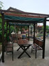 紫叶庭院葡萄架秋千户外凉亭休闲防腐木亭子花园室外别墅铁艺遮阳棚 葡萄架3.5*2.5墨绿色顶棚布 实拍图