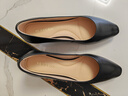 意尔康女鞋粗跟时装鞋浅口高跟鞋通勤工作鞋气质女单鞋 04704W 黑色 35  实拍图