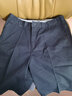 花花公子中老年短裤男五分裤纯棉高腰休闲西装直筒裤爸爸装中裤 黑色+深灰 33 实拍图