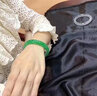 行婷 行婷 满绿翡翠(处理)手镯女冰种正阳绿飘绿花玉手镯子  58-59mm 实拍图