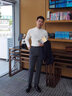 汉尼（HANY）【可机洗半高领】羊绒棉针织衫男打底衫毛衣长袖男士白色保暖秋季 法尔松米白【半高领 合身版】 M 【建议110-130斤】 晒单实拍图