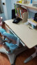 京东京造儿童书桌学习桌椅写字桌【进口实木 三层书架 可升降】1.12m蓝 实拍图