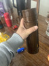 富光玻璃杯塑玻杯子商务泡茶杯双层茶水分离提环便携防烫车载办公水杯 凯泽蓝色 520ml 实拍图
