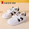 ABC KIDS童鞋男童鞋2025冬季新款儿童运动鞋板鞋革面透气贝壳头女童小白鞋 春秋革面白黑 28 实拍图