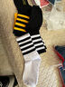 宝盖丁潮袜男潮流长筒欧美街头青少年嘻哈学生潮牌ins袜子女滑板袜条纹 四色混配 均码 实拍图