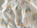 aqpa婴儿内衣套装夏季纯棉睡衣男女宝宝衣服薄款分体短袖 彩虹乐园 100cm 实拍图