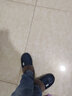 迈盾绅棉拖鞋男冬季拖鞋居家室内防水冬皮厚底防滑保暖情侣棉拖 藏青 40-41 (适合39-40码穿) 实拍图