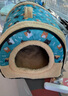 阿莫尔宠物猫窝秋冬季保暖房子型小型犬猫泰迪博美可拆洗小狗窝宠物狗屋 小猫咪蓝色(带手提窝款) M-建议10斤内 实拍图