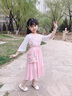 贝孩趣童装汉服女童连衣裙夏装公主裙儿童古装裙子六一儿童节演出中国风 粉红色 130码(建议身高115-125厘米) 实拍图