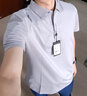 布先生佟大为同款凉感短袖T恤男士翻领装春夏季衣服中年打底 灰绿 M (170) （扎腰款） 实拍图