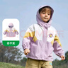 巴厘小猪男童大衣防水防风外衣女童春秋季儿童外套宝宝外出开衫外套 香芋紫 110 cm 实拍图